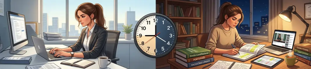 Como estudar para concurso trabalhando o dia todo: rotina eficiente para quem tem pouco tempo e quer ser aprovado